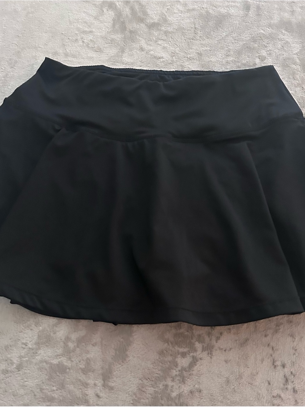 Black Skort Medium Women's Athletic Skort -Flared Paddle Tennis Active Style